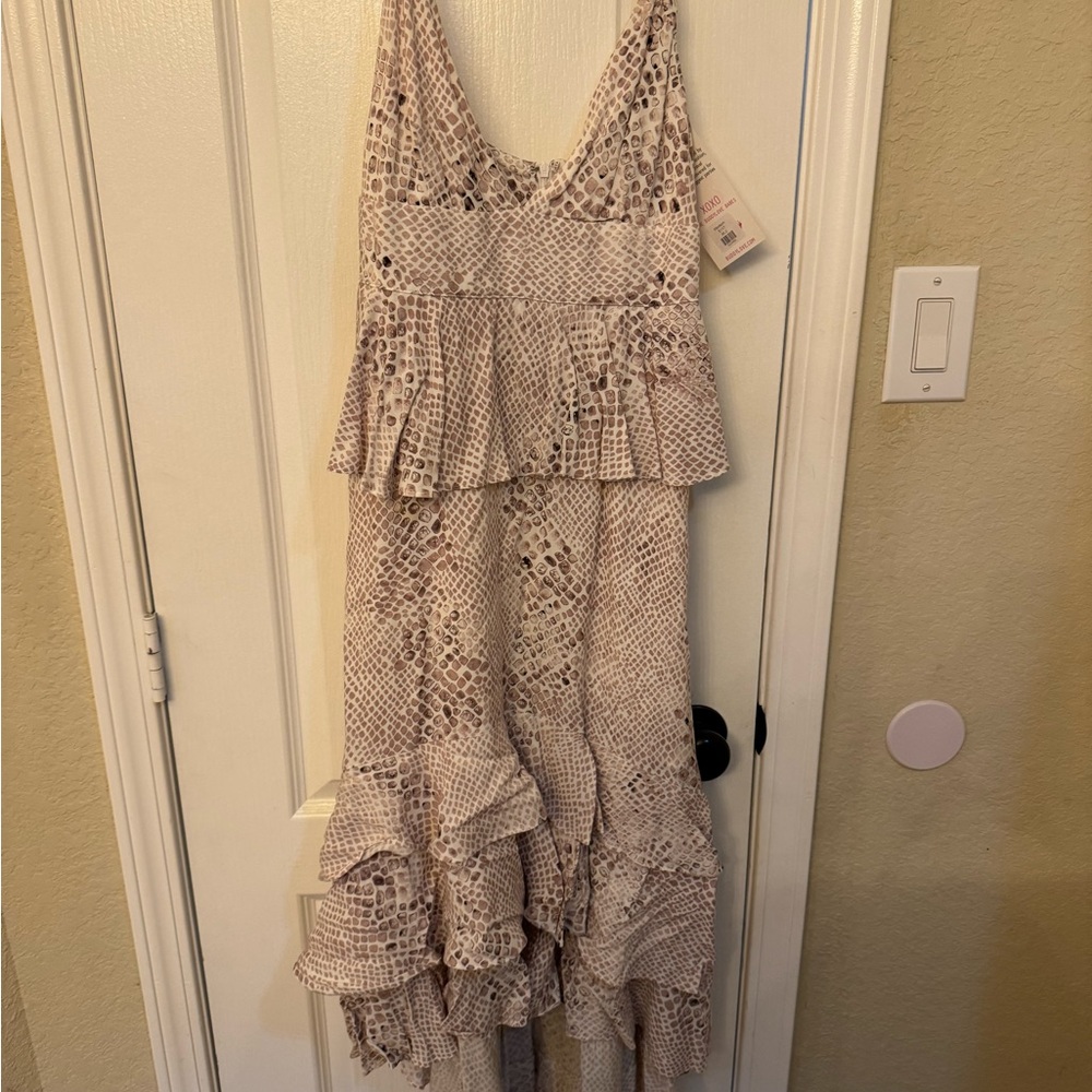 Buddy Love Cream Lace High Low Dress